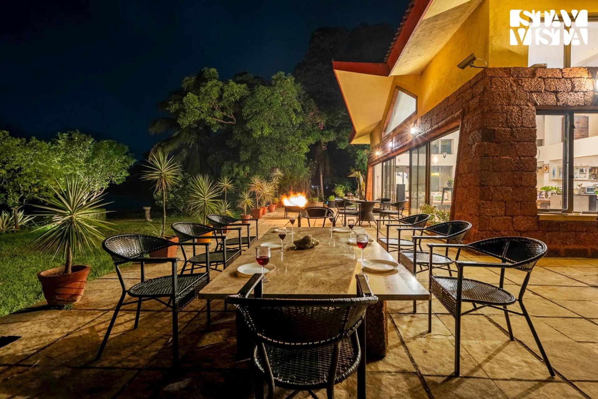 Stayvista At Three Shores With Lake View & Alfresco Dining Khamshet Exterior foto